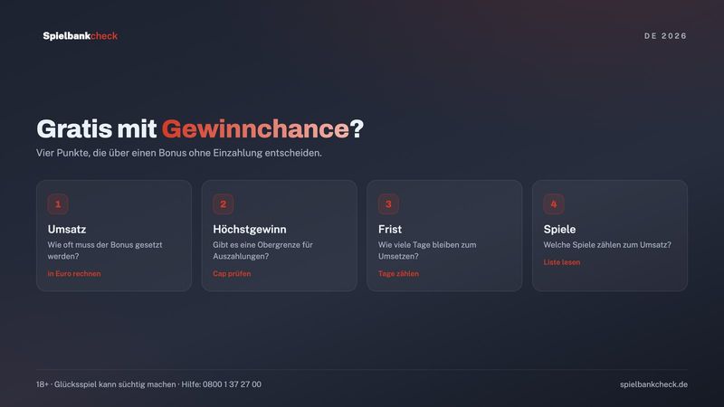 Online casino gratis mit Gewinnchance: worauf du bei Bonus ohne Einzahlung achtest